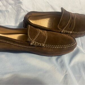 Ecco Brown Slip-On Loafers with Penny Strap